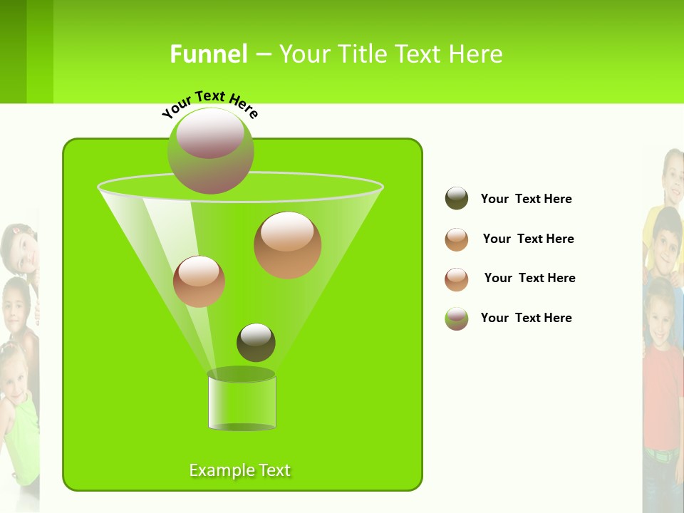 A Group Of Children Standing Next To Each Other PowerPoint Template