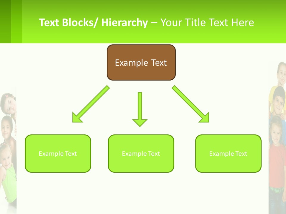 A Group Of Children Standing Next To Each Other PowerPoint Template