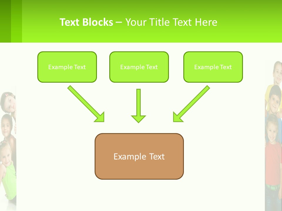 A Group Of Children Standing Next To Each Other PowerPoint Template