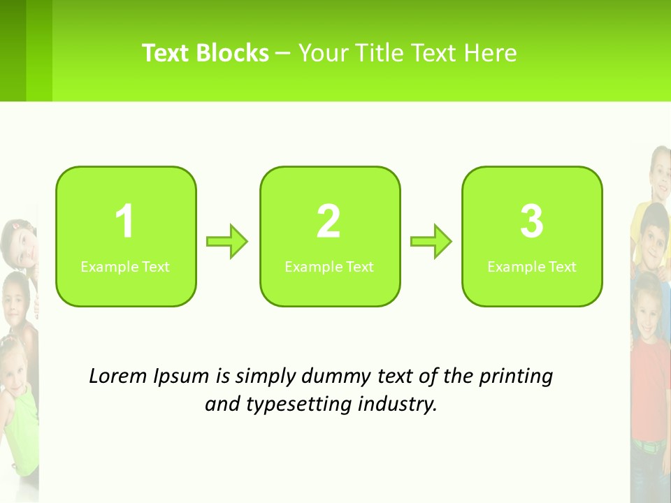 A Group Of Children Standing Next To Each Other PowerPoint Template
