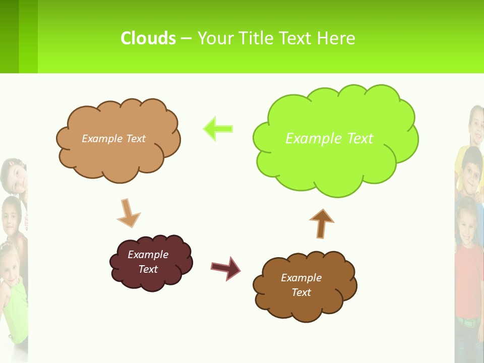A Group Of Children Standing Next To Each Other PowerPoint Template