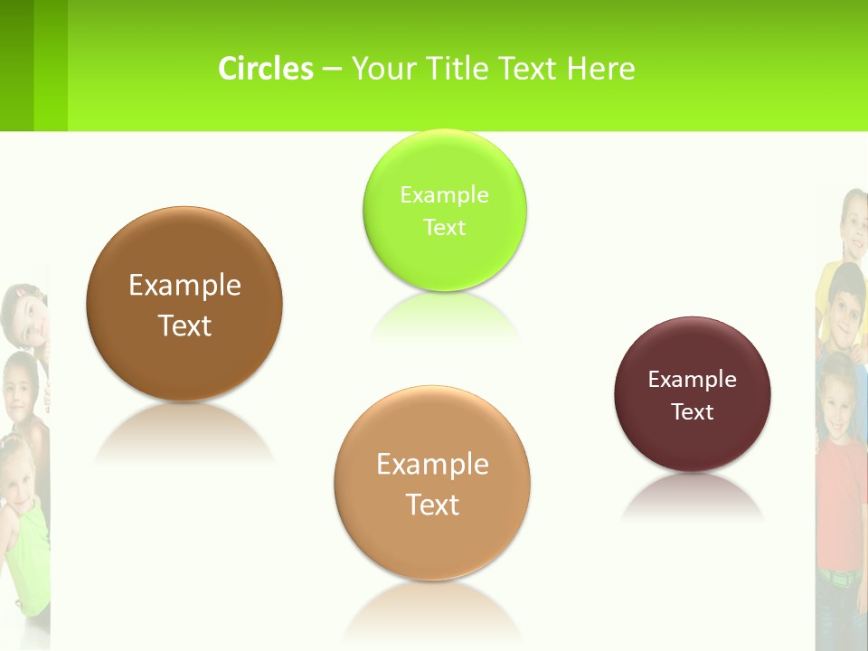 A Group Of Children Standing Next To Each Other PowerPoint Template