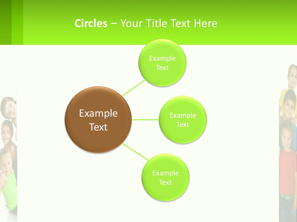 A Group Of Children Standing Next To Each Other PowerPoint Template
