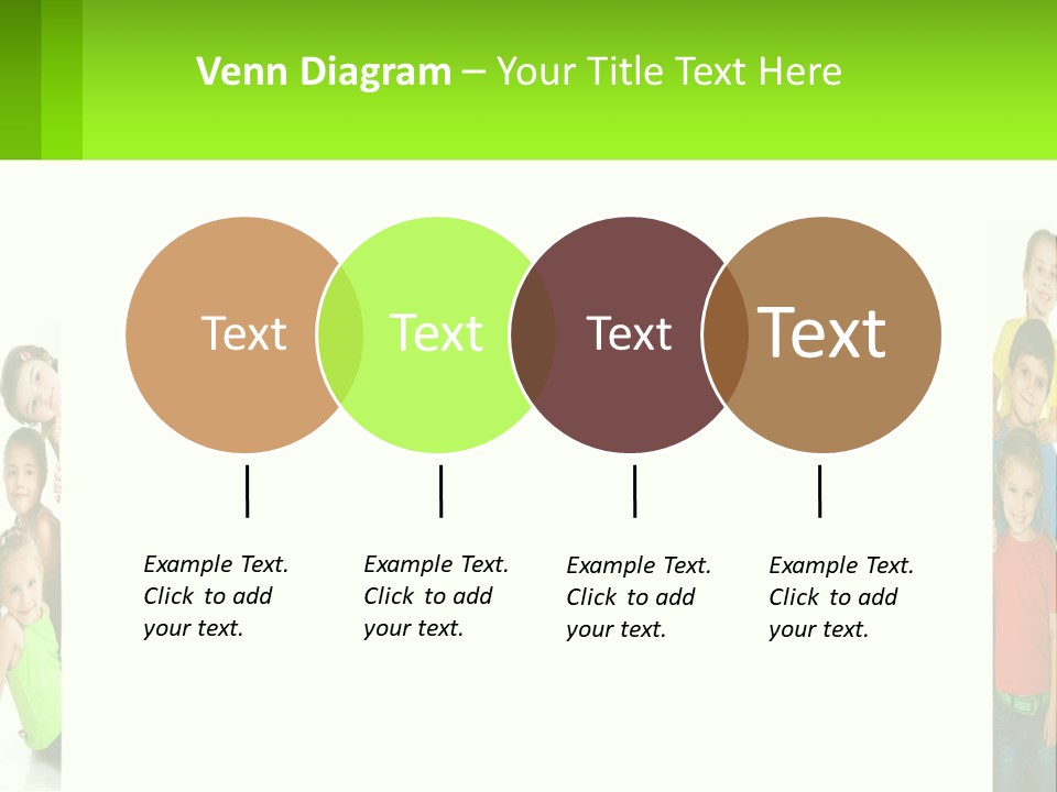 A Group Of Children Standing Next To Each Other PowerPoint Template