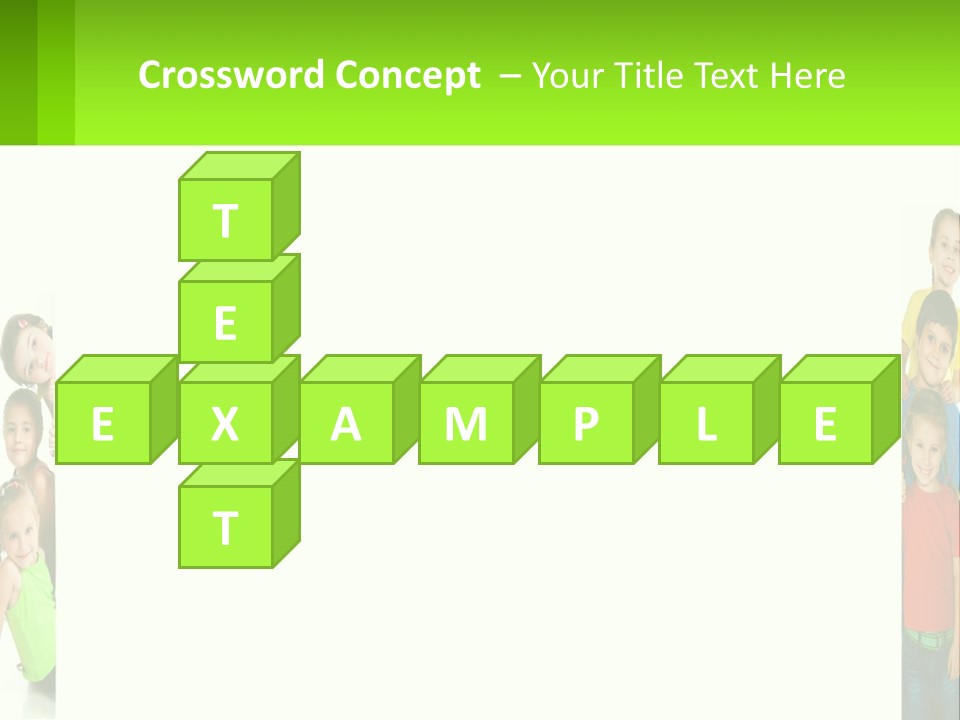 A Group Of Children Standing Next To Each Other PowerPoint Template