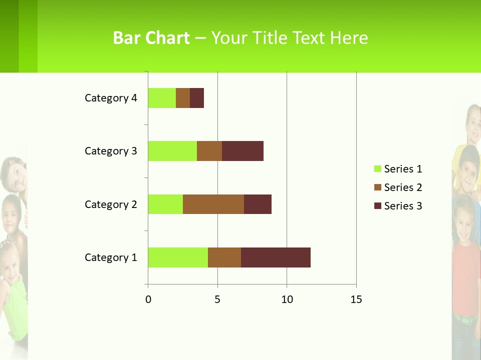 A Group Of Children Standing Next To Each Other PowerPoint Template
