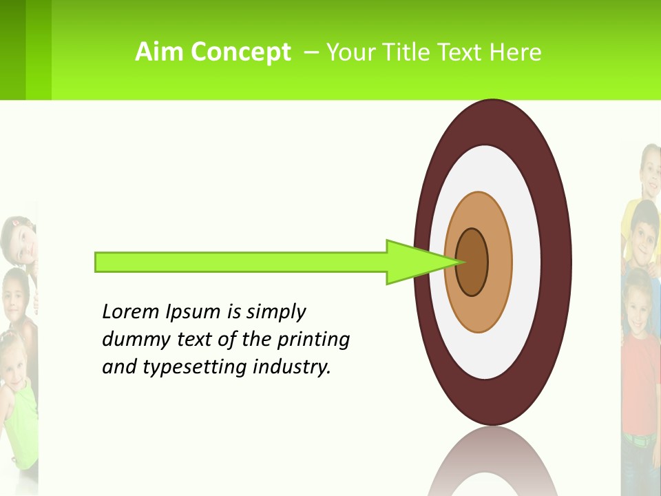 A Group Of Children Standing Next To Each Other PowerPoint Template