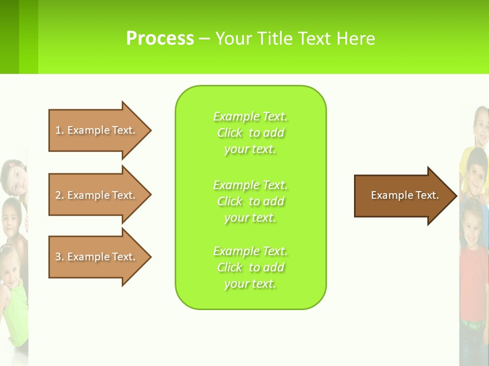 A Group Of Children Standing Next To Each Other PowerPoint Template