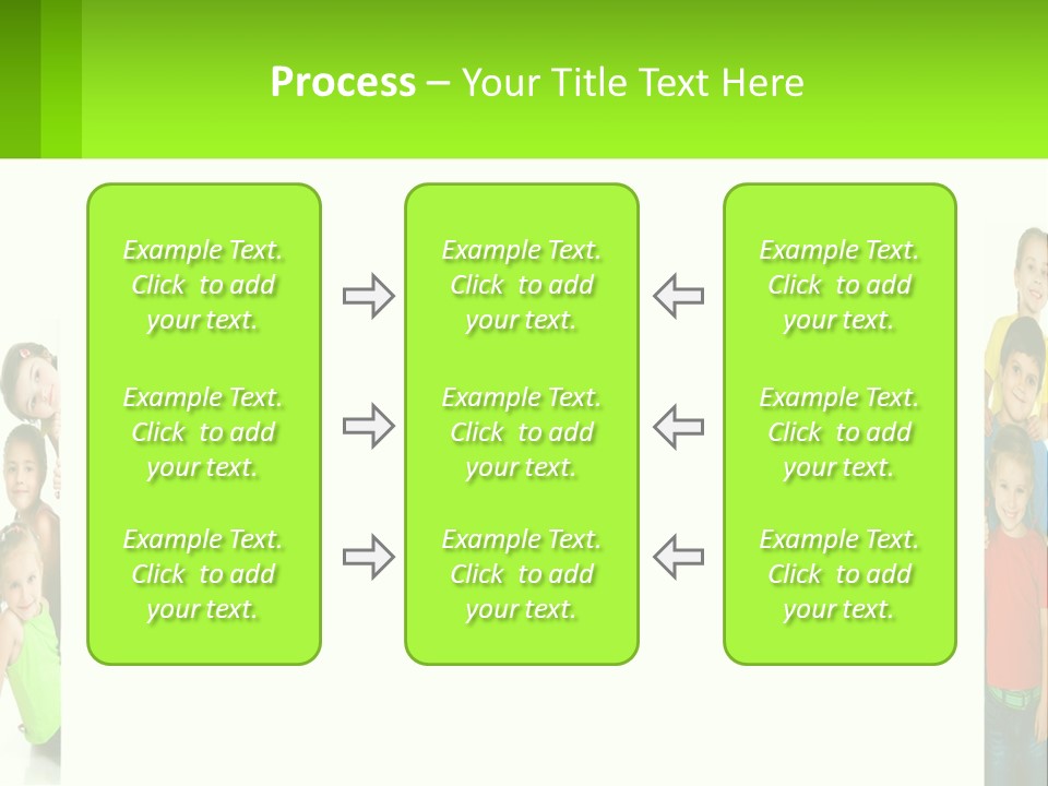 A Group Of Children Standing Next To Each Other PowerPoint Template