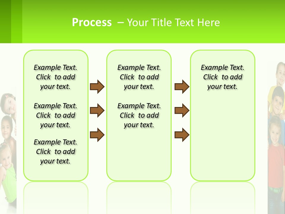 A Group Of Children Standing Next To Each Other PowerPoint Template