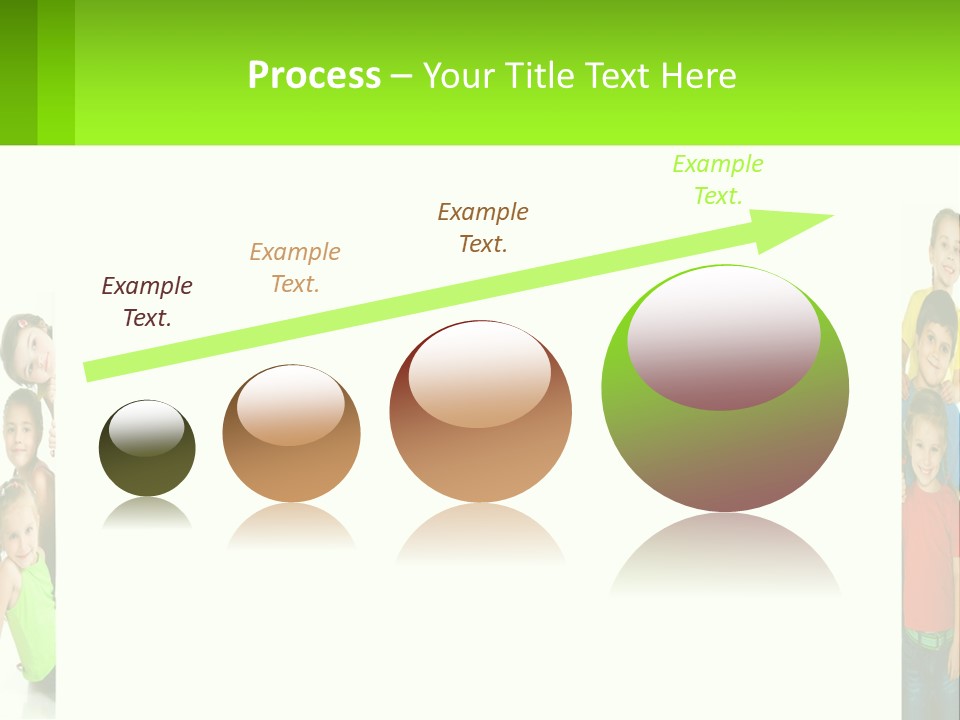 A Group Of Children Standing Next To Each Other PowerPoint Template