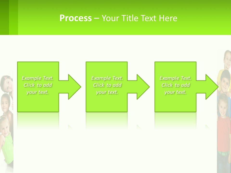 A Group Of Children Standing Next To Each Other PowerPoint Template
