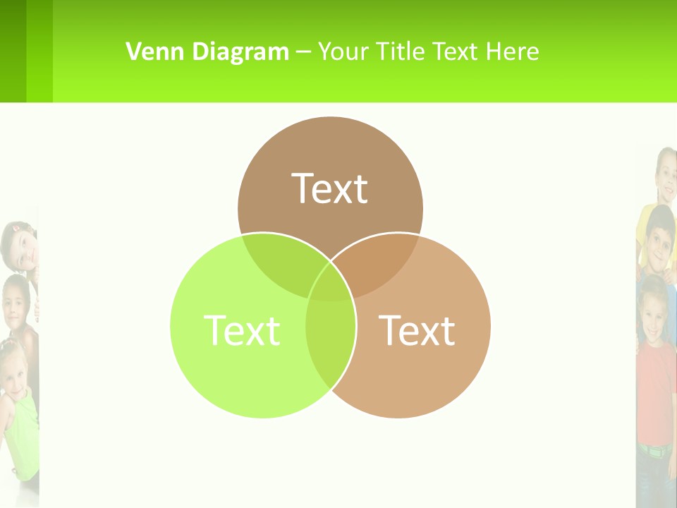 A Group Of Children Standing Next To Each Other PowerPoint Template