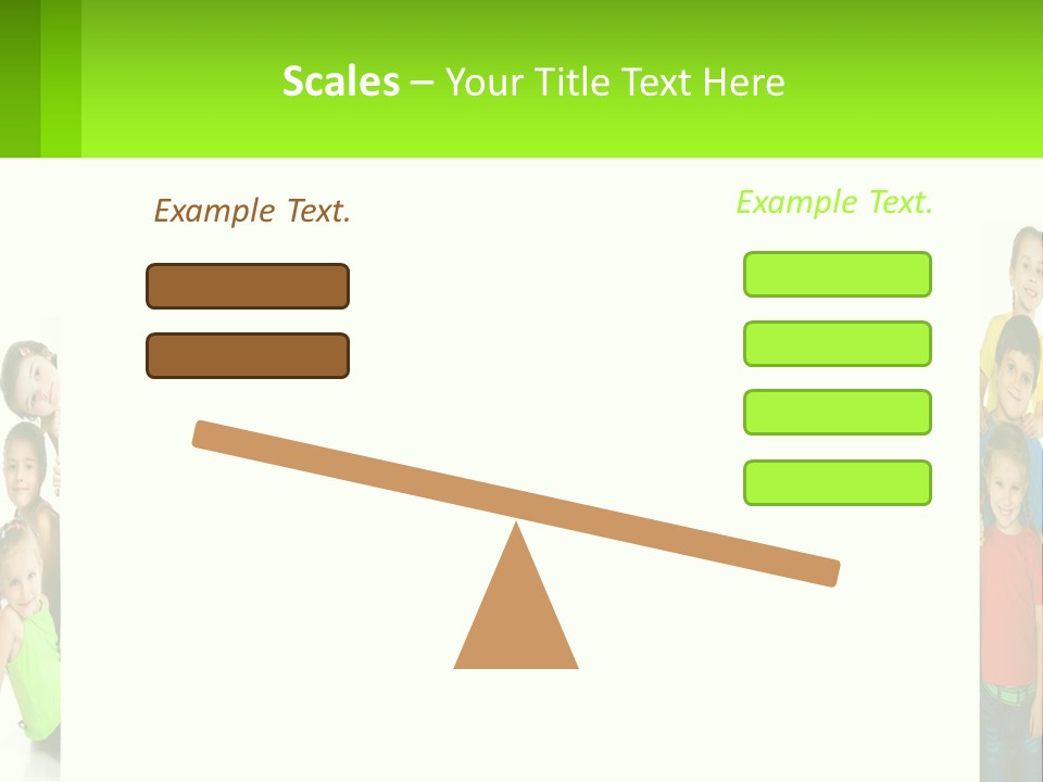 A Group Of Children Standing Next To Each Other PowerPoint Template