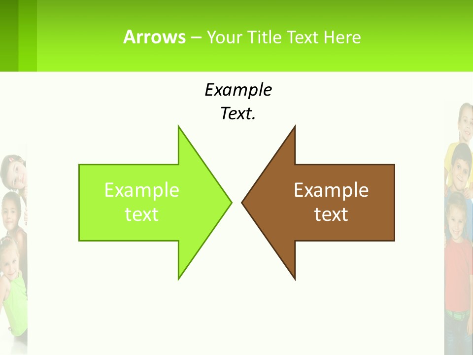 A Group Of Children Standing Next To Each Other PowerPoint Template