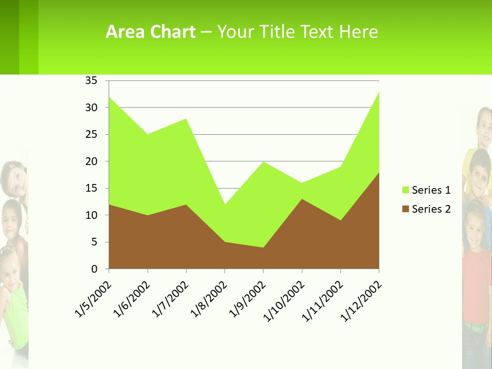 A Group Of Children Standing Next To Each Other PowerPoint Template
