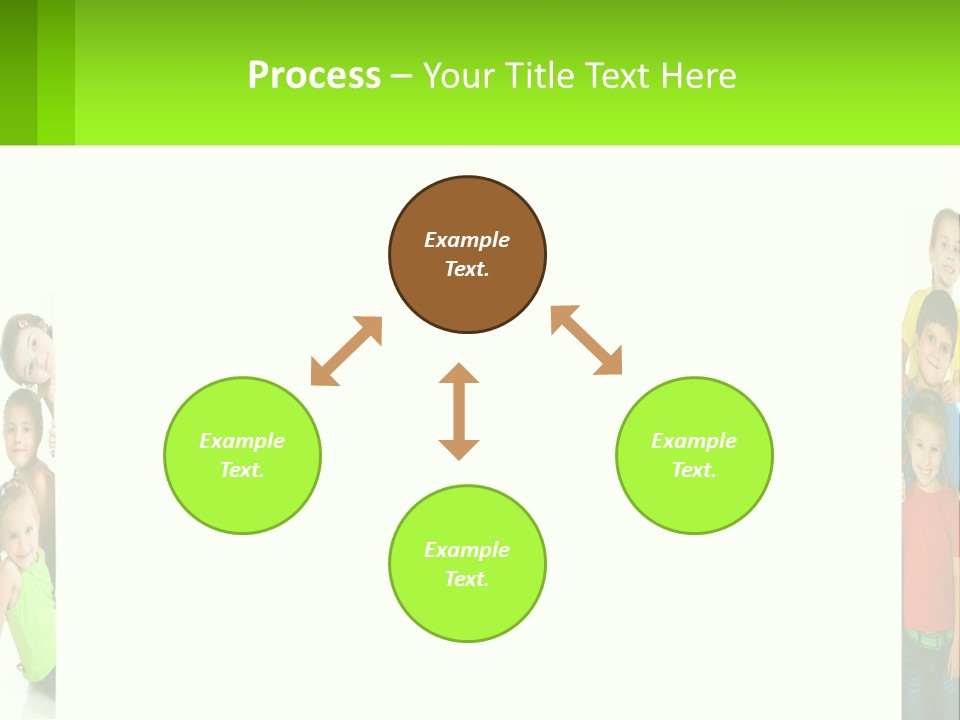 A Group Of Children Standing Next To Each Other PowerPoint Template