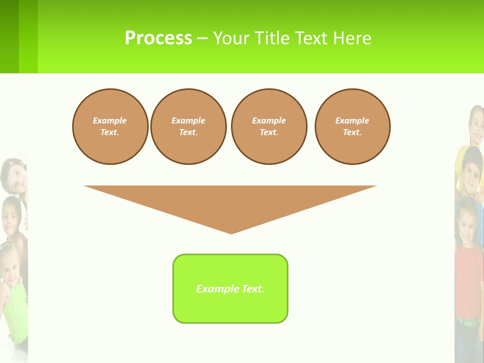 A Group Of Children Standing Next To Each Other PowerPoint Template