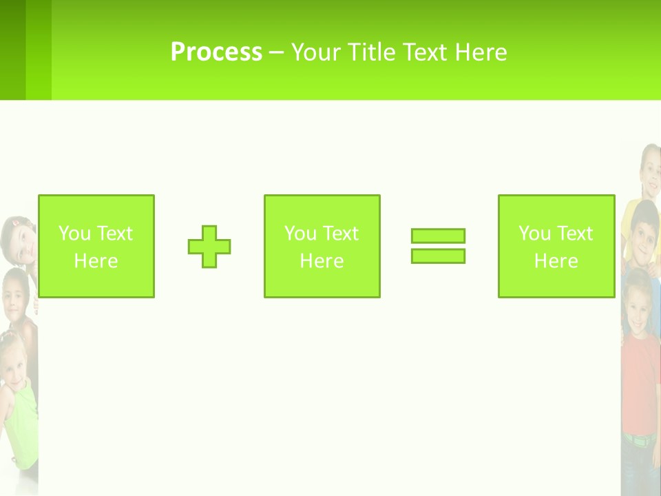 A Group Of Children Standing Next To Each Other PowerPoint Template