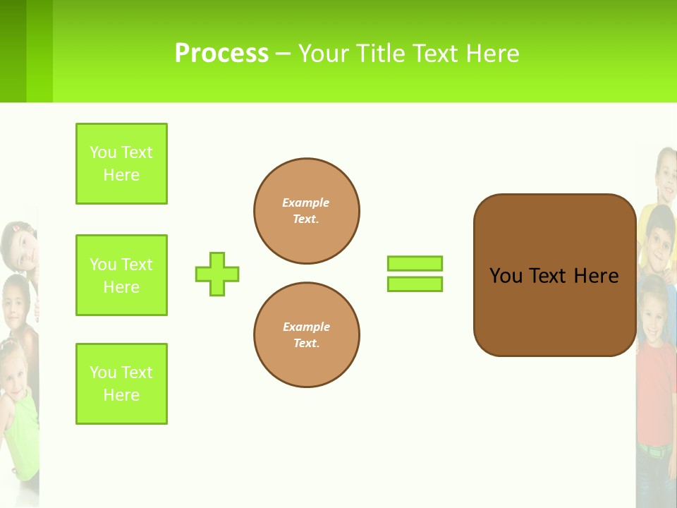 A Group Of Children Standing Next To Each Other PowerPoint Template