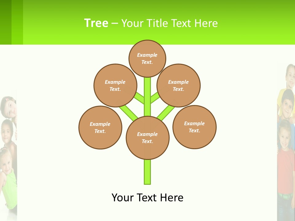 A Group Of Children Standing Next To Each Other PowerPoint Template