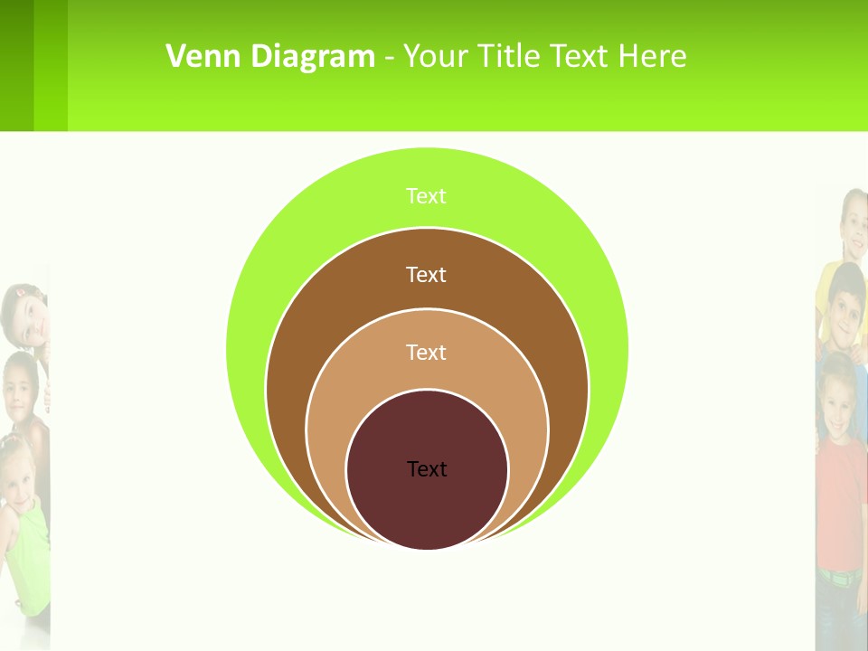 A Group Of Children Standing Next To Each Other PowerPoint Template