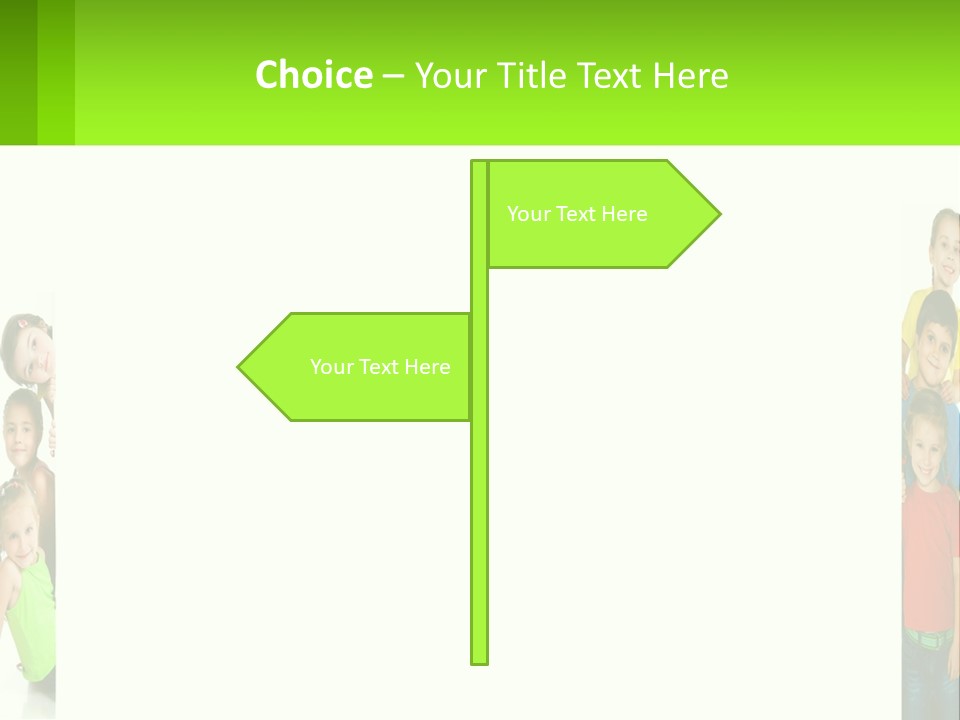 A Group Of Children Standing Next To Each Other PowerPoint Template
