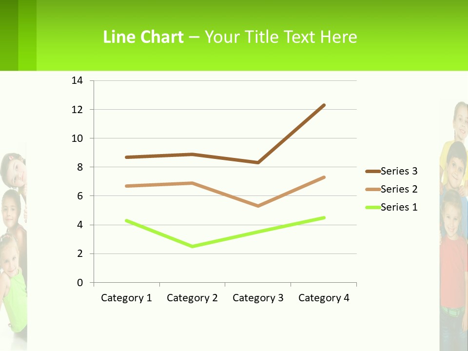 A Group Of Children Standing Next To Each Other PowerPoint Template