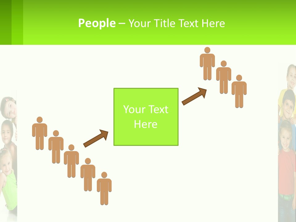 A Group Of Children Standing Next To Each Other PowerPoint Template