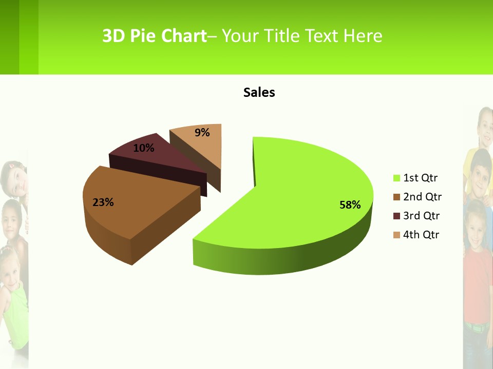 A Group Of Children Standing Next To Each Other PowerPoint Template