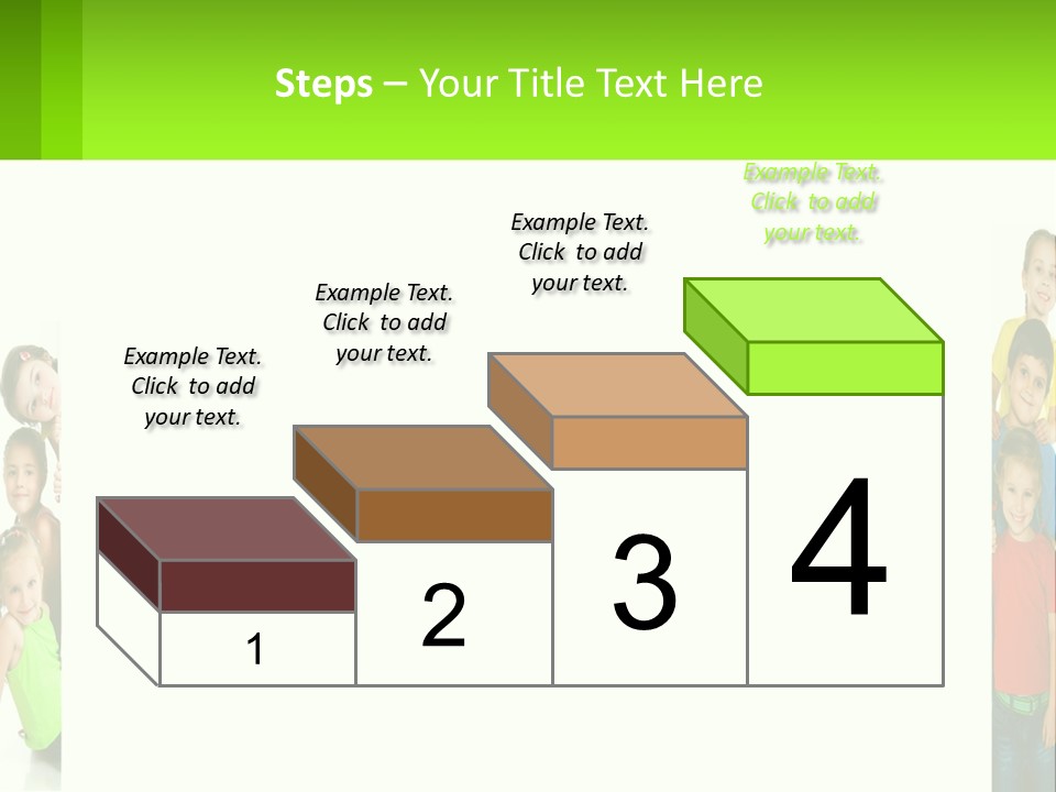 A Group Of Children Standing Next To Each Other PowerPoint Template