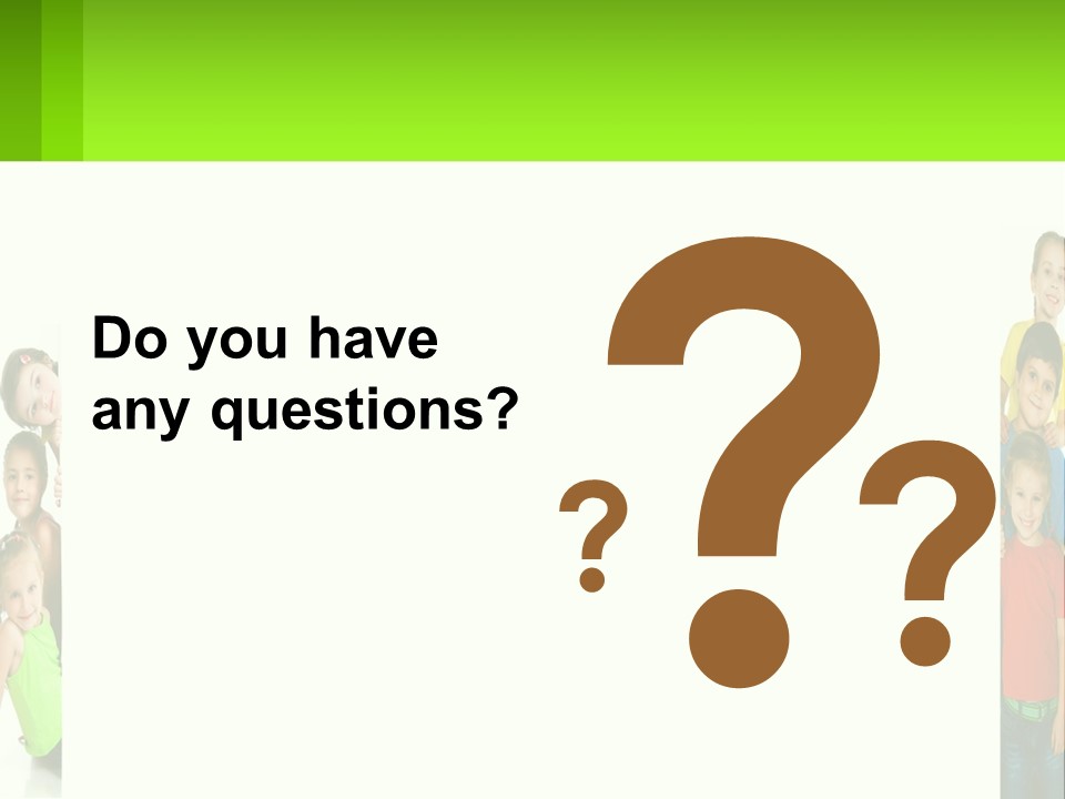 A Group Of Children Standing Next To Each Other PowerPoint Template