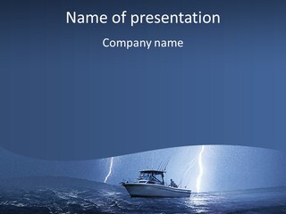 A Boat In The Middle Of A Body Of Water PowerPoint Template