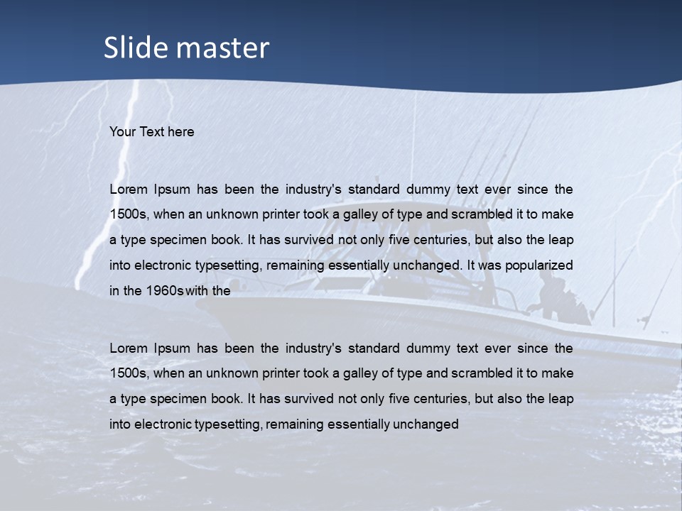 A Boat In The Middle Of A Body Of Water PowerPoint Template