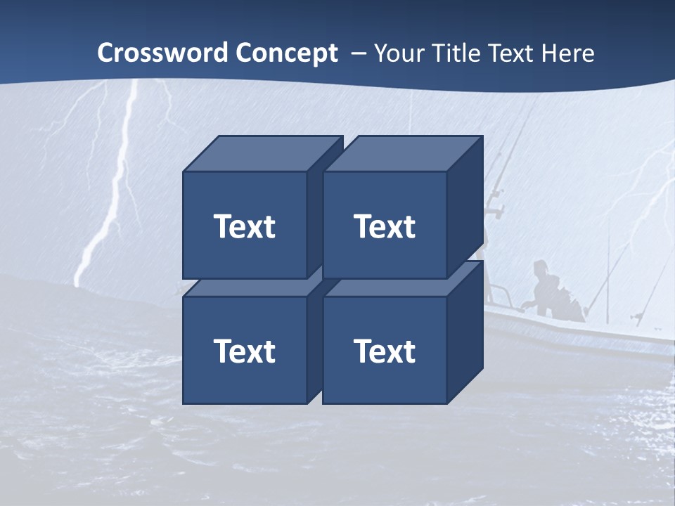 A Boat In The Middle Of A Body Of Water PowerPoint Template