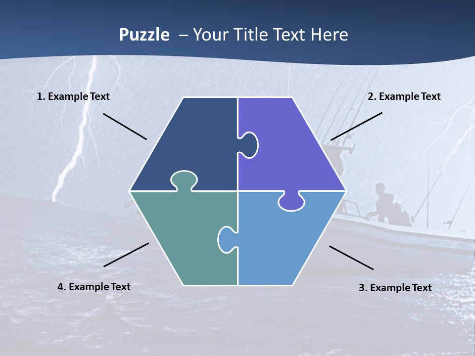 A Boat In The Middle Of A Body Of Water PowerPoint Template