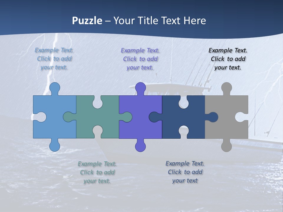 A Boat In The Middle Of A Body Of Water PowerPoint Template