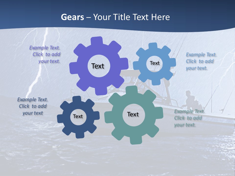 A Boat In The Middle Of A Body Of Water PowerPoint Template