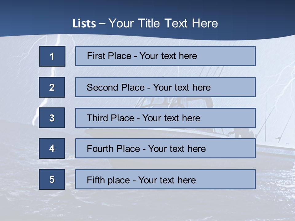 A Boat In The Middle Of A Body Of Water PowerPoint Template