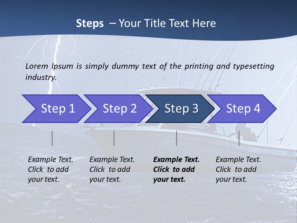 A Boat In The Middle Of A Body Of Water PowerPoint Template