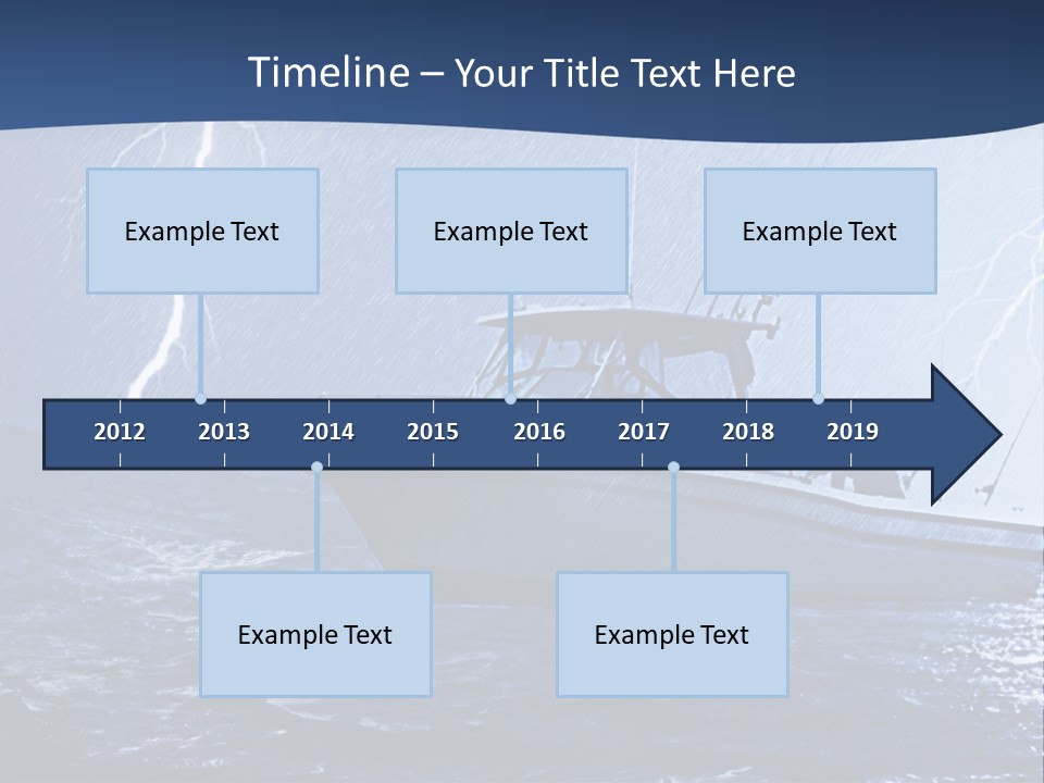A Boat In The Middle Of A Body Of Water PowerPoint Template