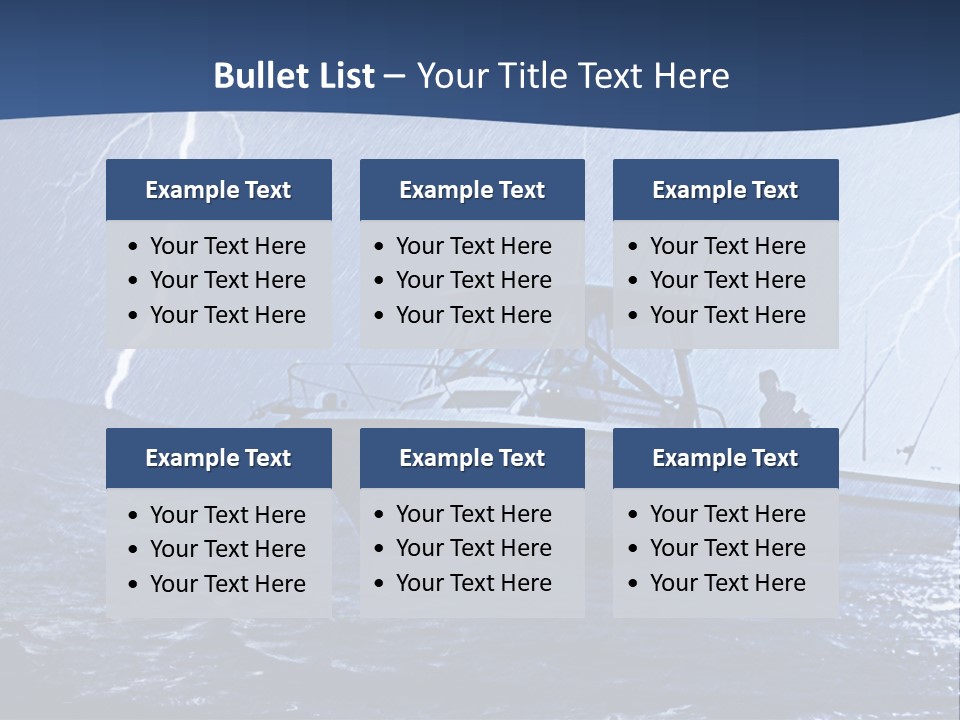 A Boat In The Middle Of A Body Of Water PowerPoint Template