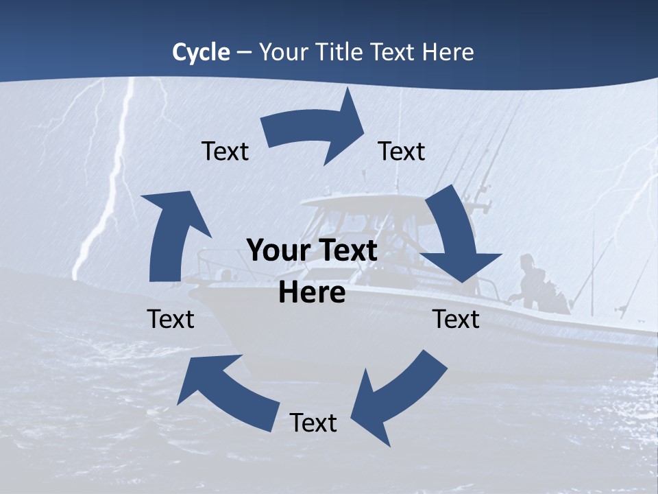 A Boat In The Middle Of A Body Of Water PowerPoint Template