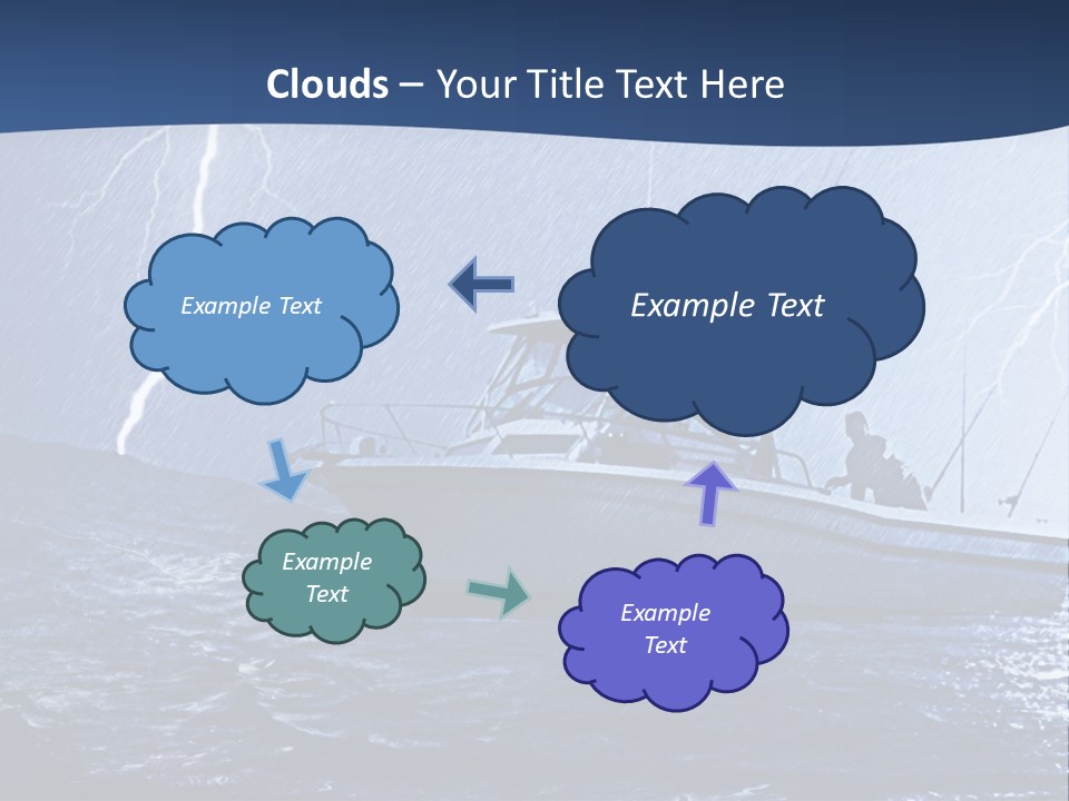 A Boat In The Middle Of A Body Of Water PowerPoint Template