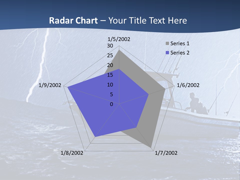 A Boat In The Middle Of A Body Of Water PowerPoint Template