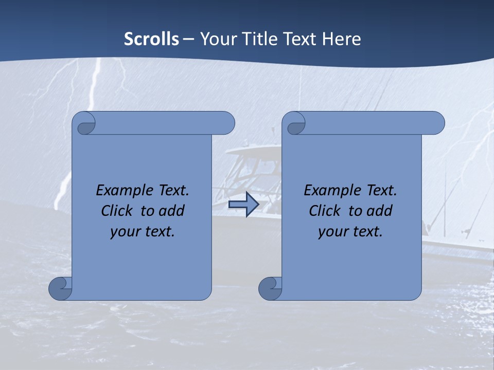 A Boat In The Middle Of A Body Of Water PowerPoint Template