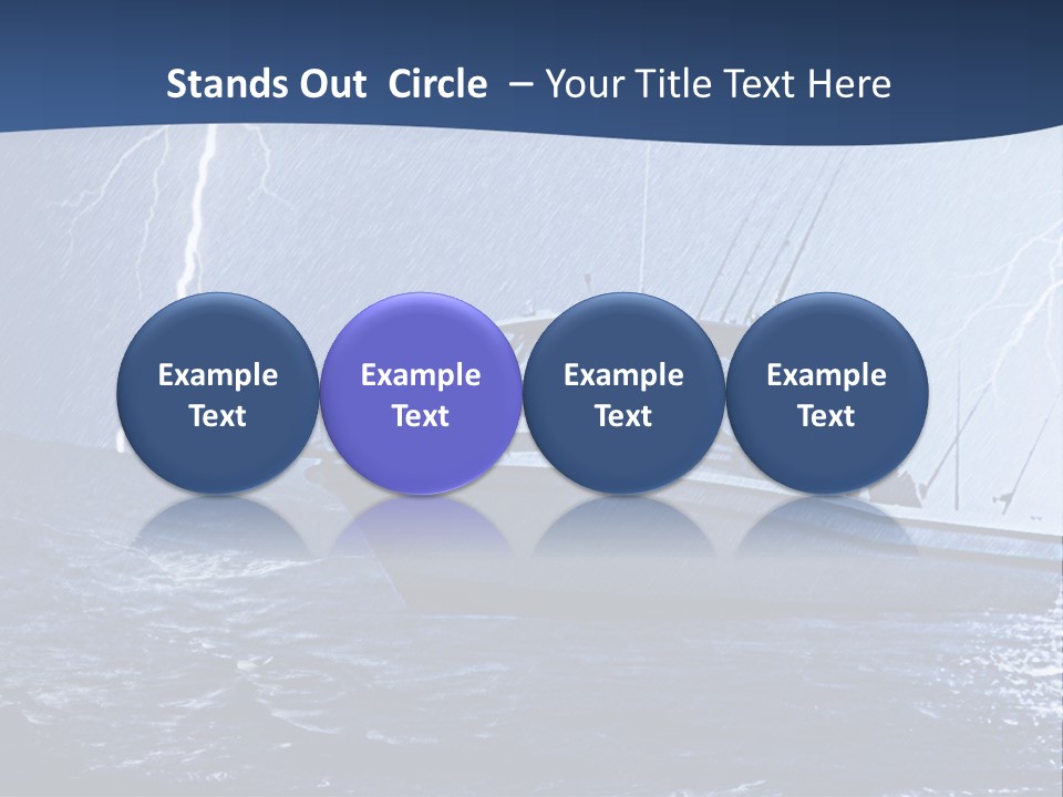 A Boat In The Middle Of A Body Of Water PowerPoint Template