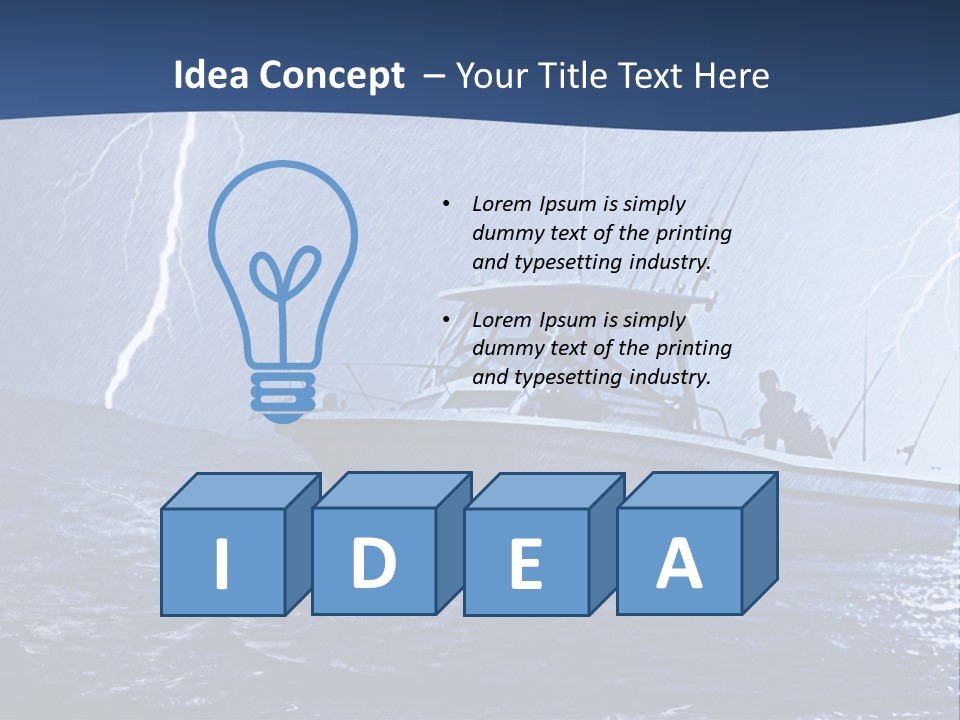A Boat In The Middle Of A Body Of Water PowerPoint Template