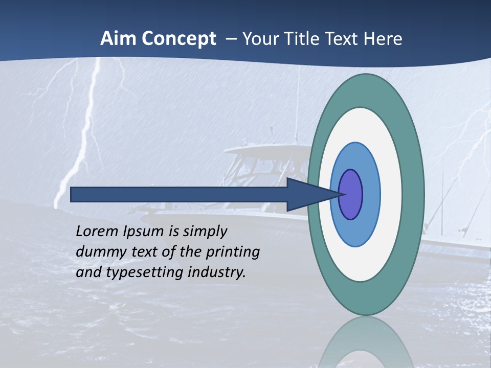 A Boat In The Middle Of A Body Of Water PowerPoint Template