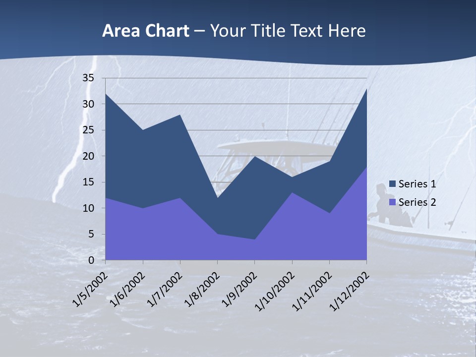 A Boat In The Middle Of A Body Of Water PowerPoint Template